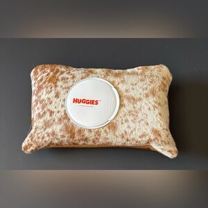 Cowhide & Leather Baby Wipes Case for Huggies Wipes.